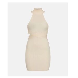 NWOT Herve by Herve Leger Cream Cutout Dress
